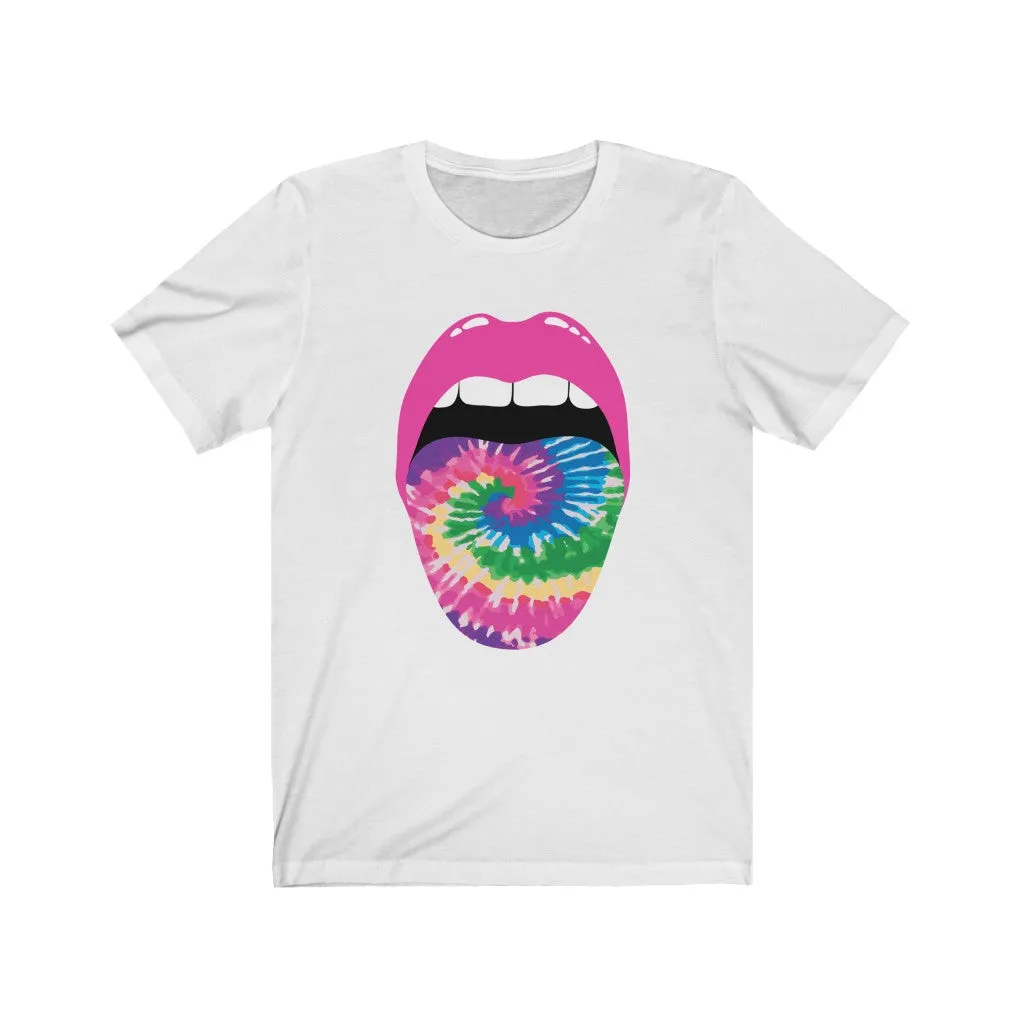 Swirl Tie Dye Tongue Out Tee sold by Always Stylish Mama