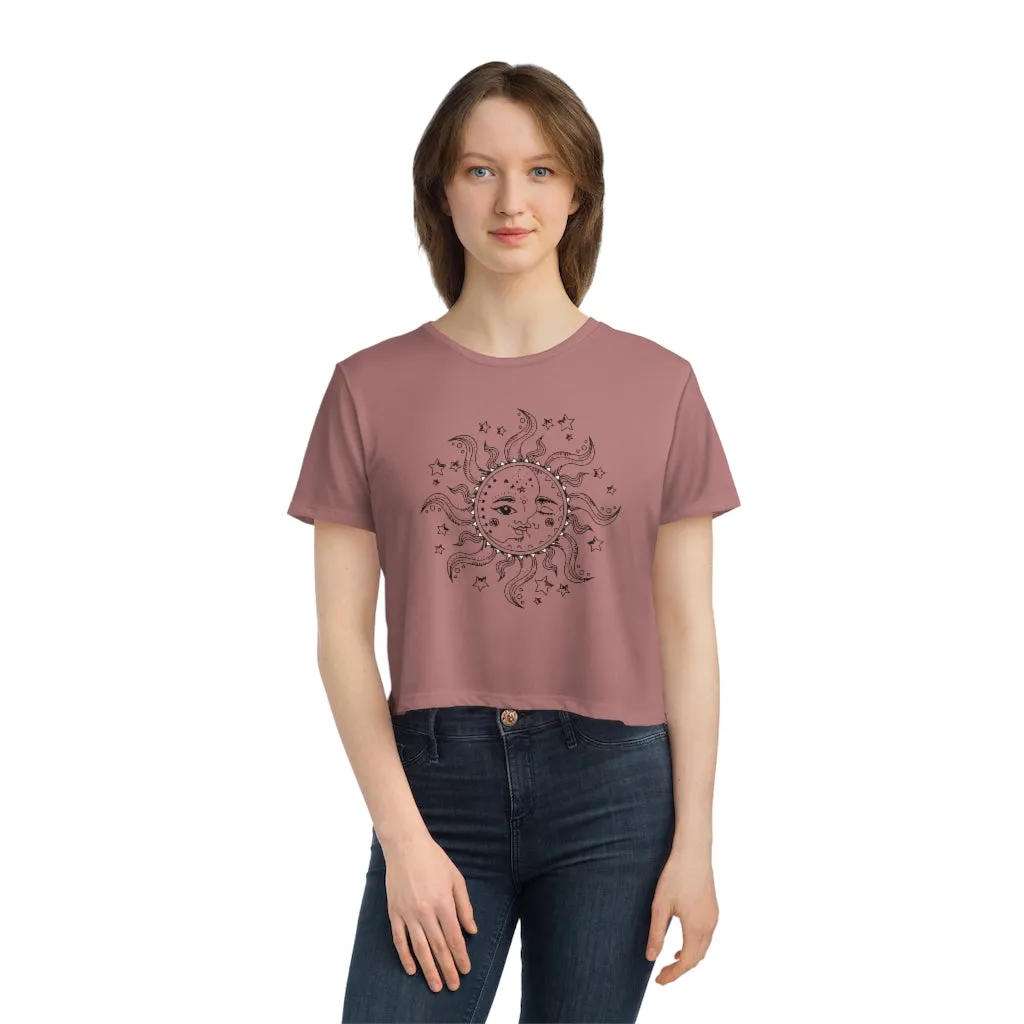 Sun & Moon Cropped Tee sold by Always Stylish Mama product image thumbnail 3