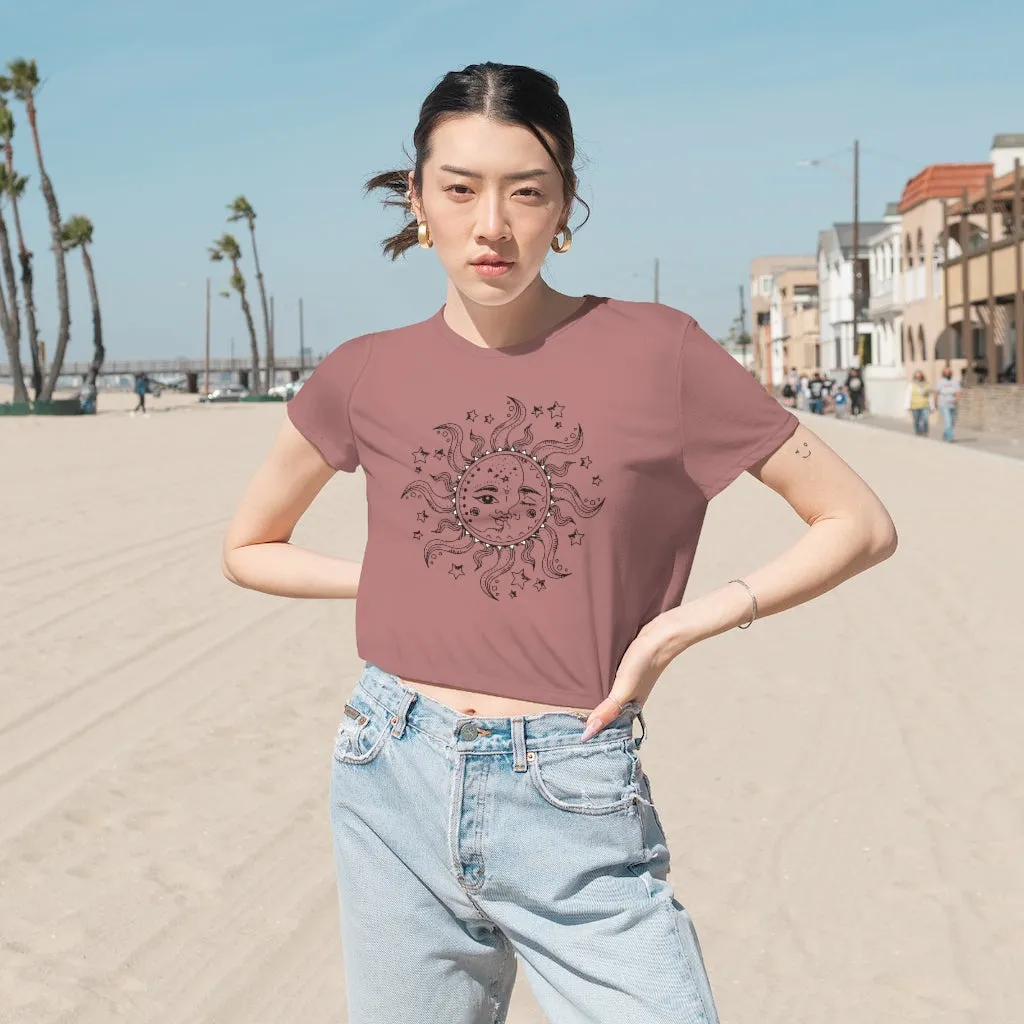 Sun & Moon Cropped Tee sold by Always Stylish Mama product image thumbnail 2