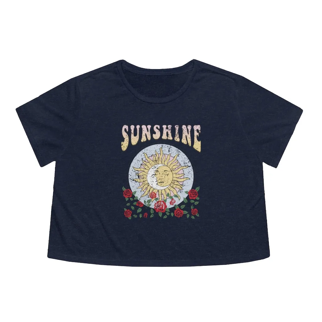 Sunshine Sun Moon Cropped Tee sold by Always Stylish Mama