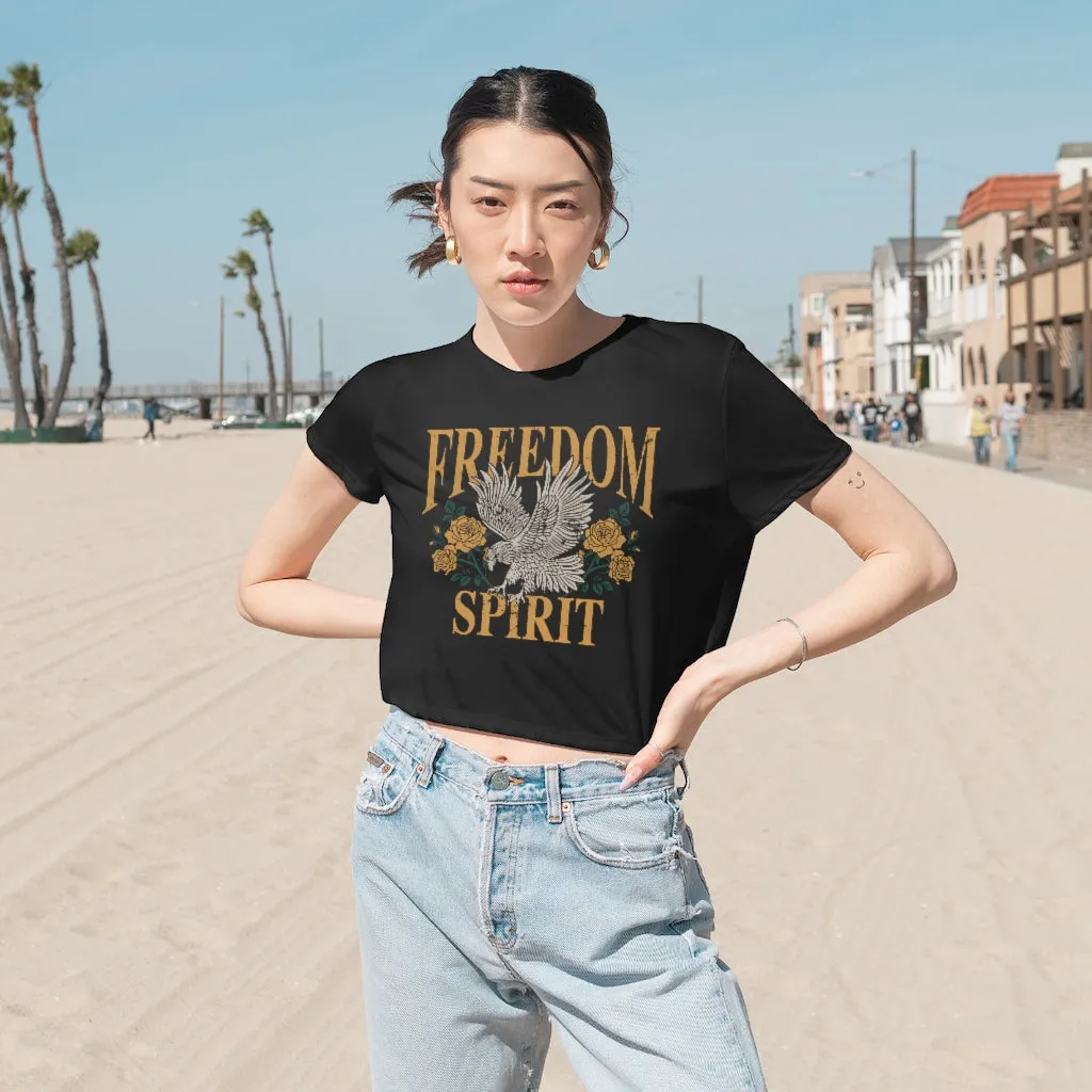 Freedom Spirit Cropped Tee sold by Always Stylish Mama product image thumbnail 5