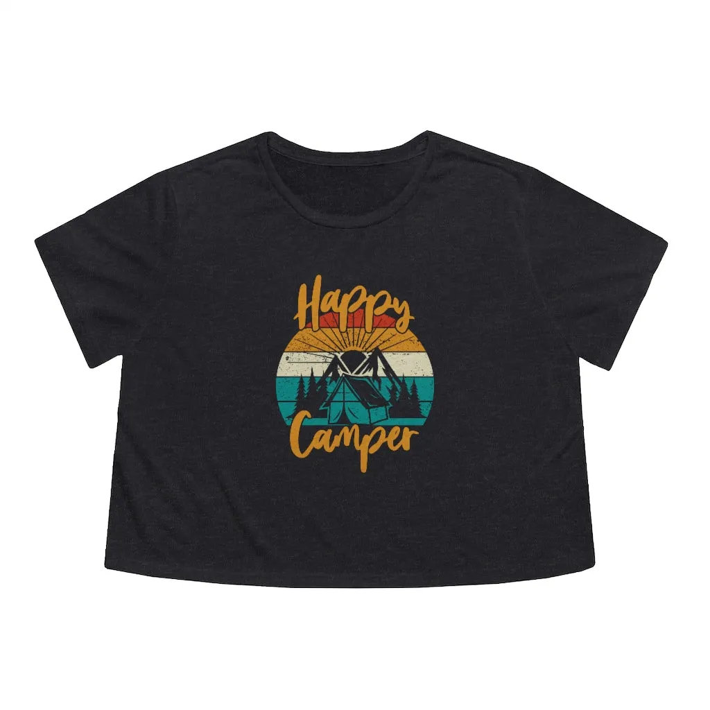 Happy Camper Cropped Tee sold by Always Stylish Mama