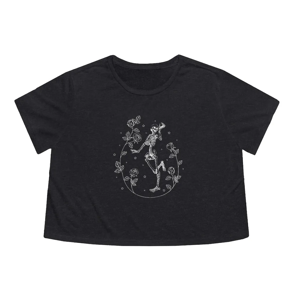 Skeleton Dance Cropped Tee sold by Always Stylish Mama product image thumbnail 4