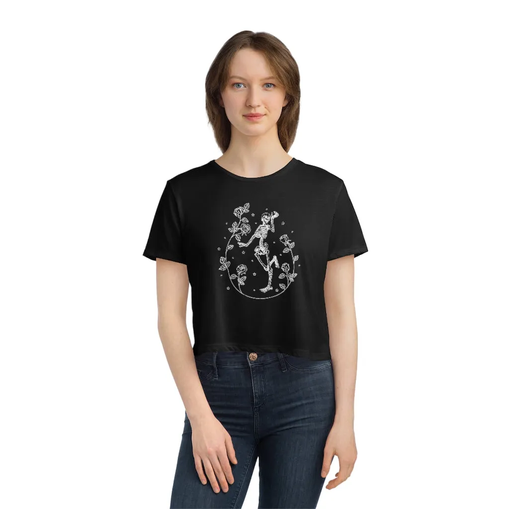 Skeleton Dance Cropped Tee sold by Always Stylish Mama product image thumbnail 3