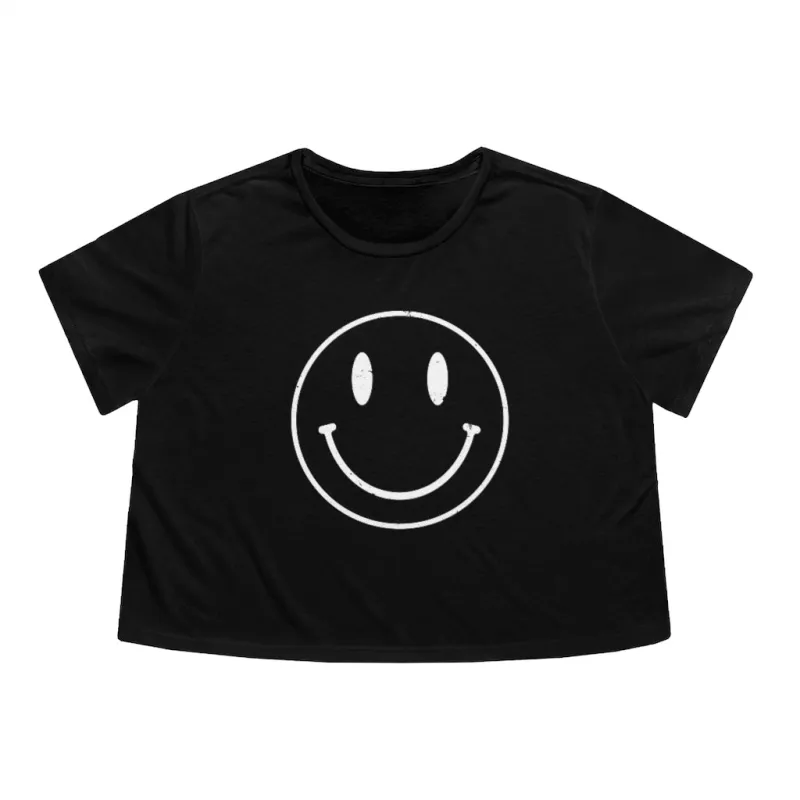 Smiley Face Cropped Tee sold by Always Stylish Mama