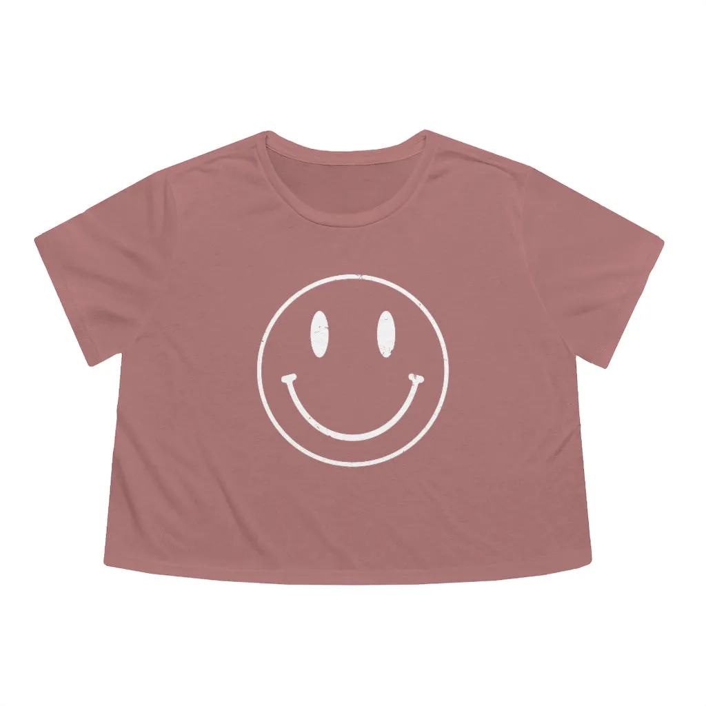 Smiley Face Cropped Tee sold by Always Stylish Mama product image thumbnail 4