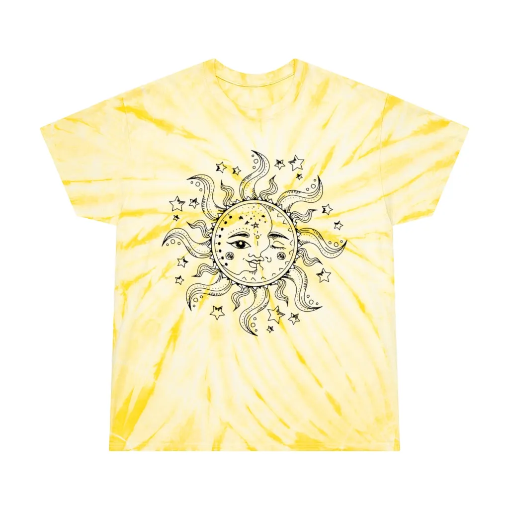 Sun and Moon Tie-Dye Unisex Tee sold by Always Stylish Mama product image thumbnail 4