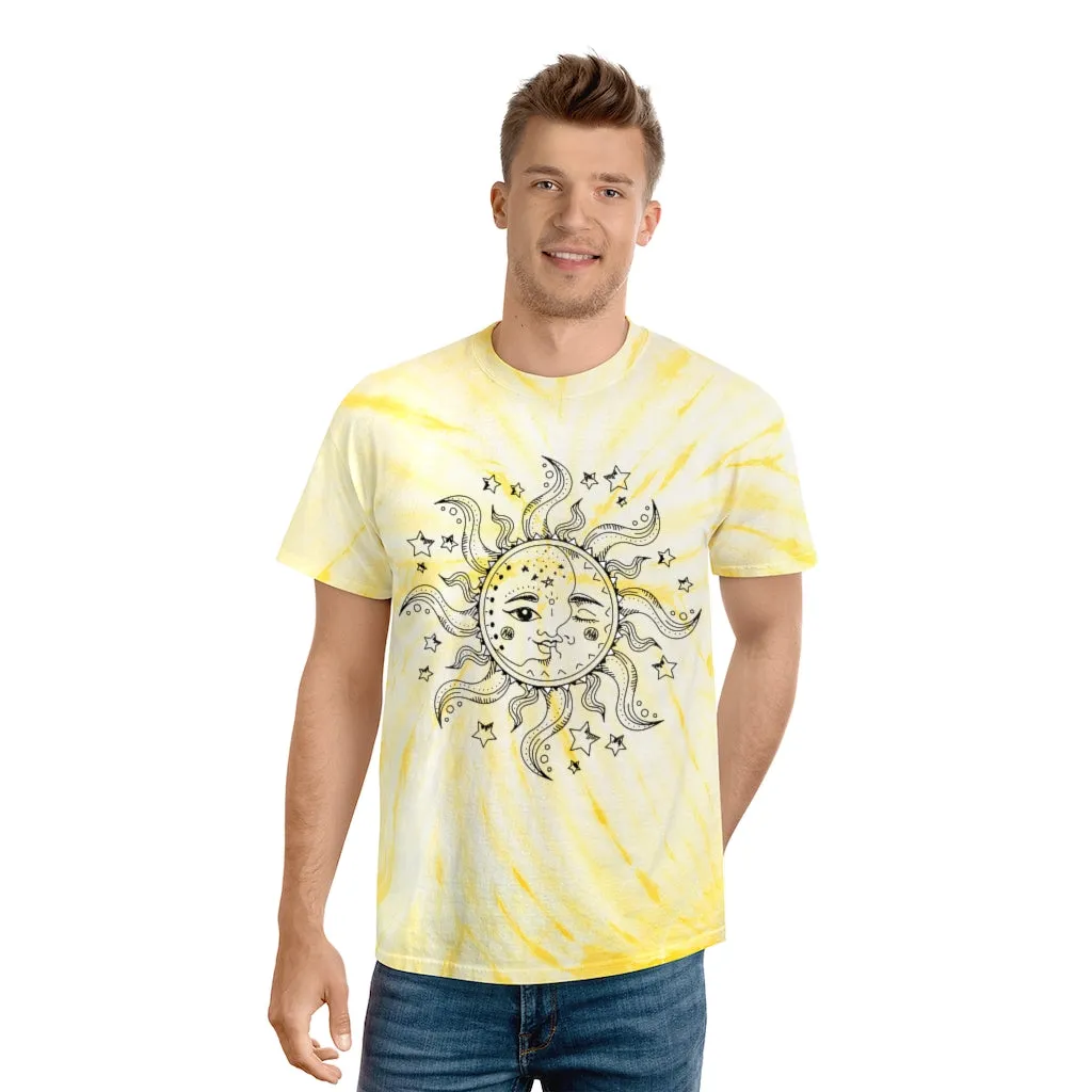Sun and Moon Tie-Dye Unisex Tee sold by Always Stylish Mama product image thumbnail 5
