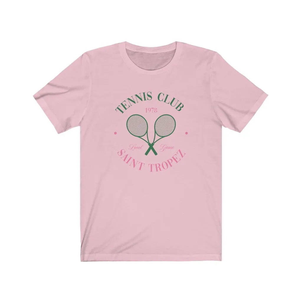 Tennis Club Unisex Tee sold by Always Stylish Mama product image thumbnail 4