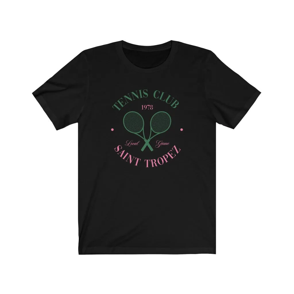 Tennis Club Unisex Tee sold by Always Stylish Mama product image thumbnail 2