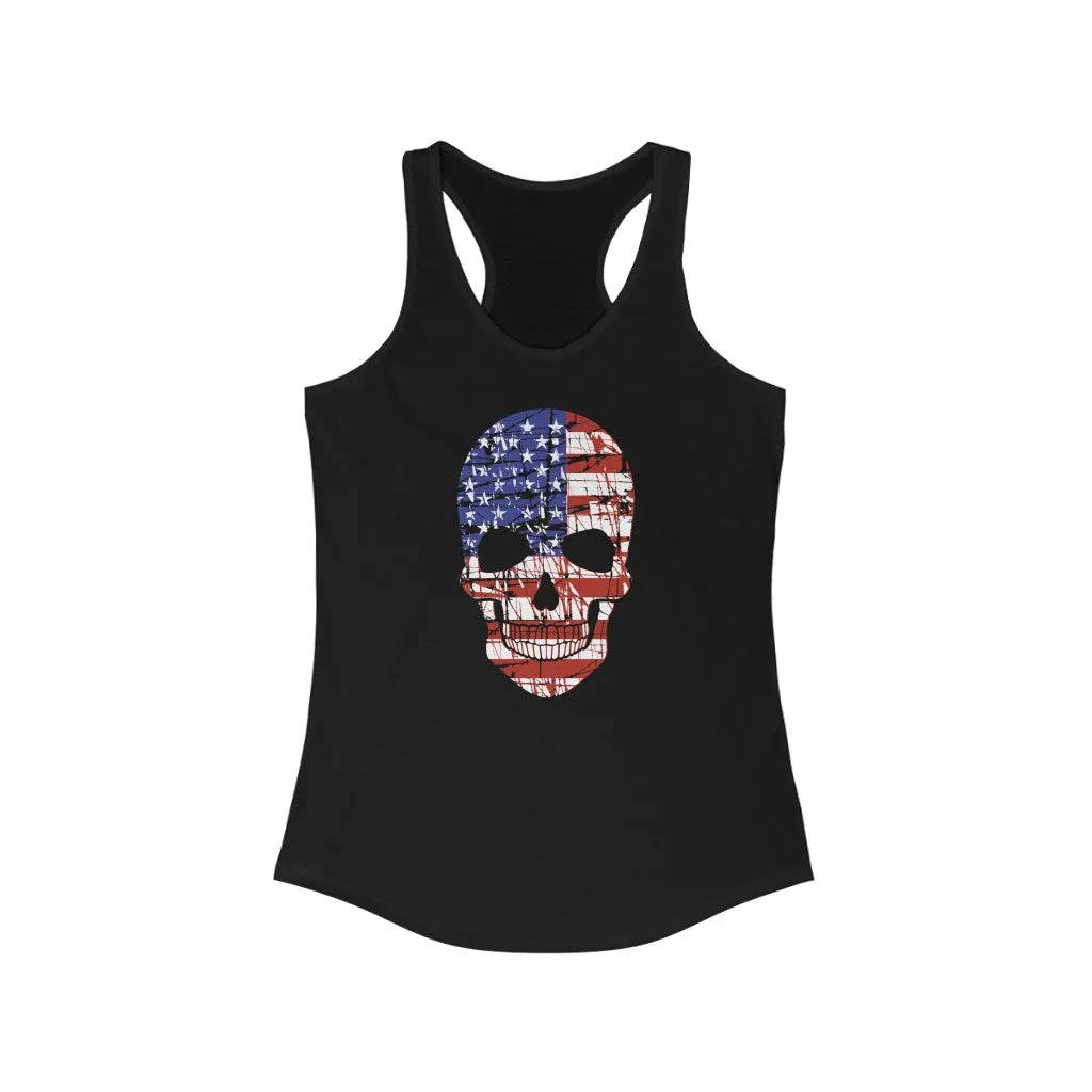 American Flag Skull Racerback Tank sold by Always Stylish Mama