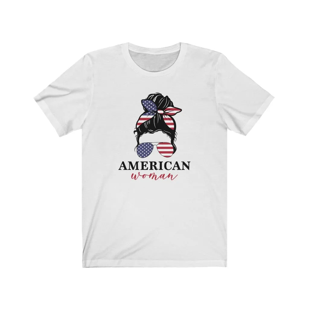 American Woman Unisex Tee sold by Always Stylish Mama product image thumbnail 2