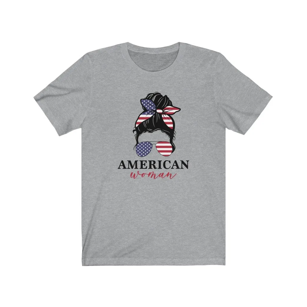 American Woman Unisex Tee sold by Always Stylish Mama product image thumbnail 3