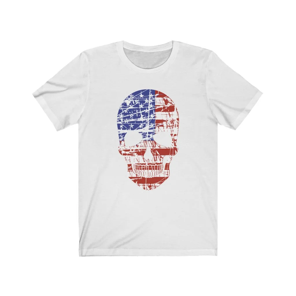American Flag Skull Unisex Tee sold by Always Stylish Mama product image thumbnail 2