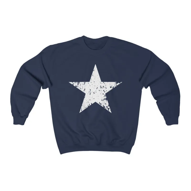 White Star Grunge Unisex Sweatshirt sold by Always Stylish Mama