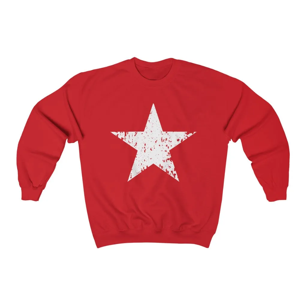 White Star Grunge Unisex Sweatshirt sold by Always Stylish Mama product image thumbnail 5