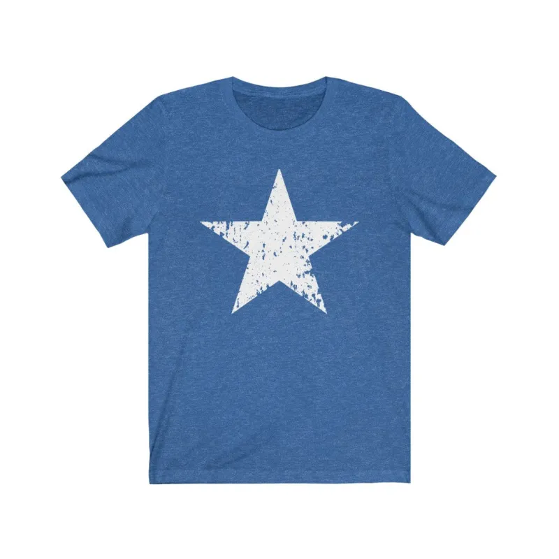 White Star Grunge Unisex Tee sold by Always Stylish Mama
