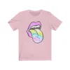 Lavender Rose Lips Tie Dye Pastel Tongue Out Unisex Tee sold by Always Stylish Mama