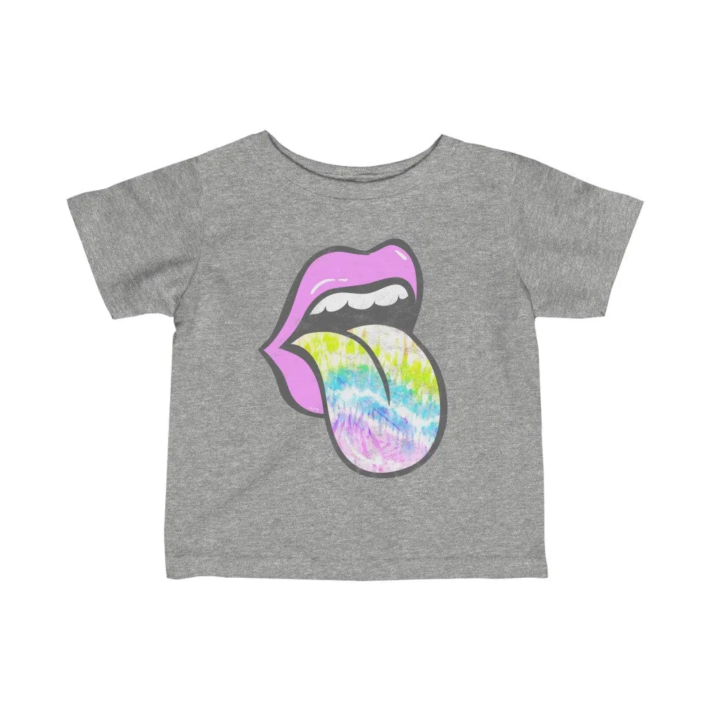 Infant - Lavender Rose Lips Tie Dye Tongue Out Tee sold by Always Stylish Mama product image thumbnail 2