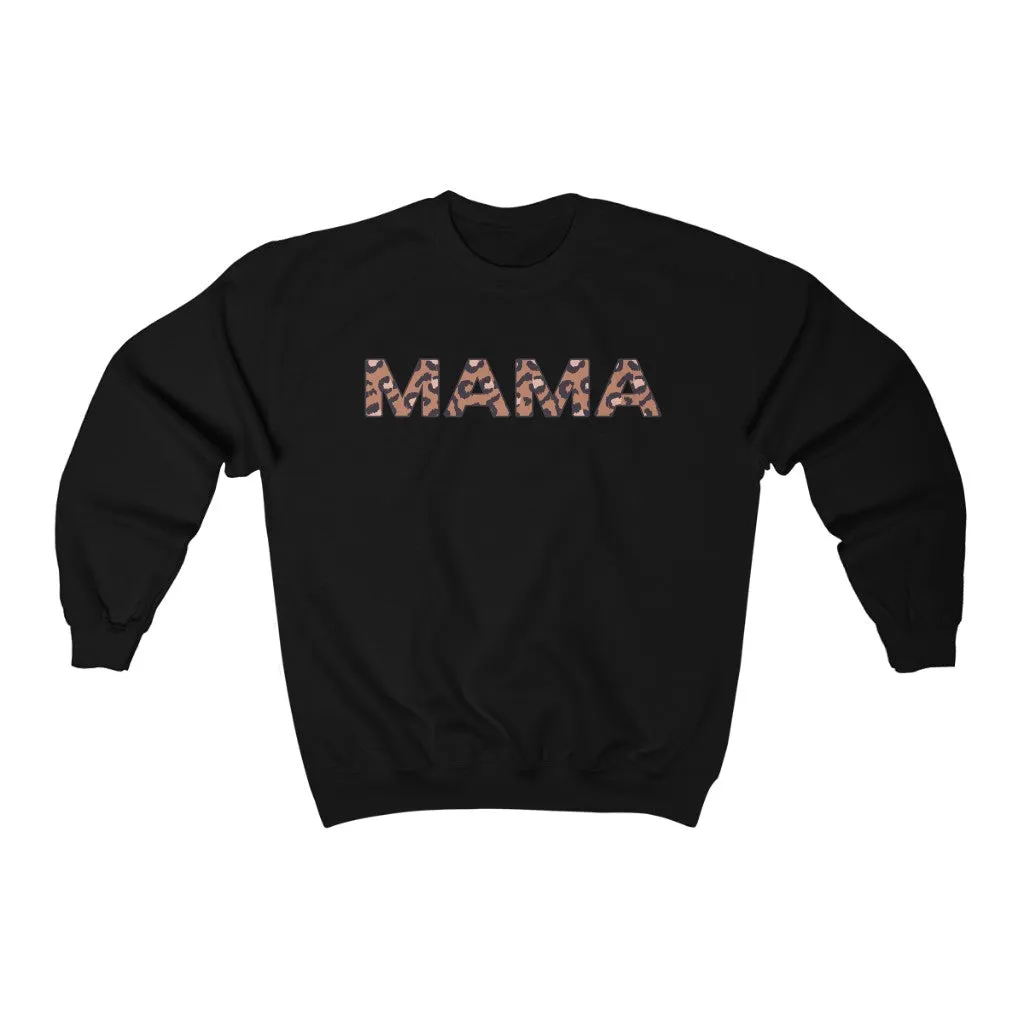 Mama Leopard Print Unisex Sweatshirt sold by Always Stylish Mama product image thumbnail 2