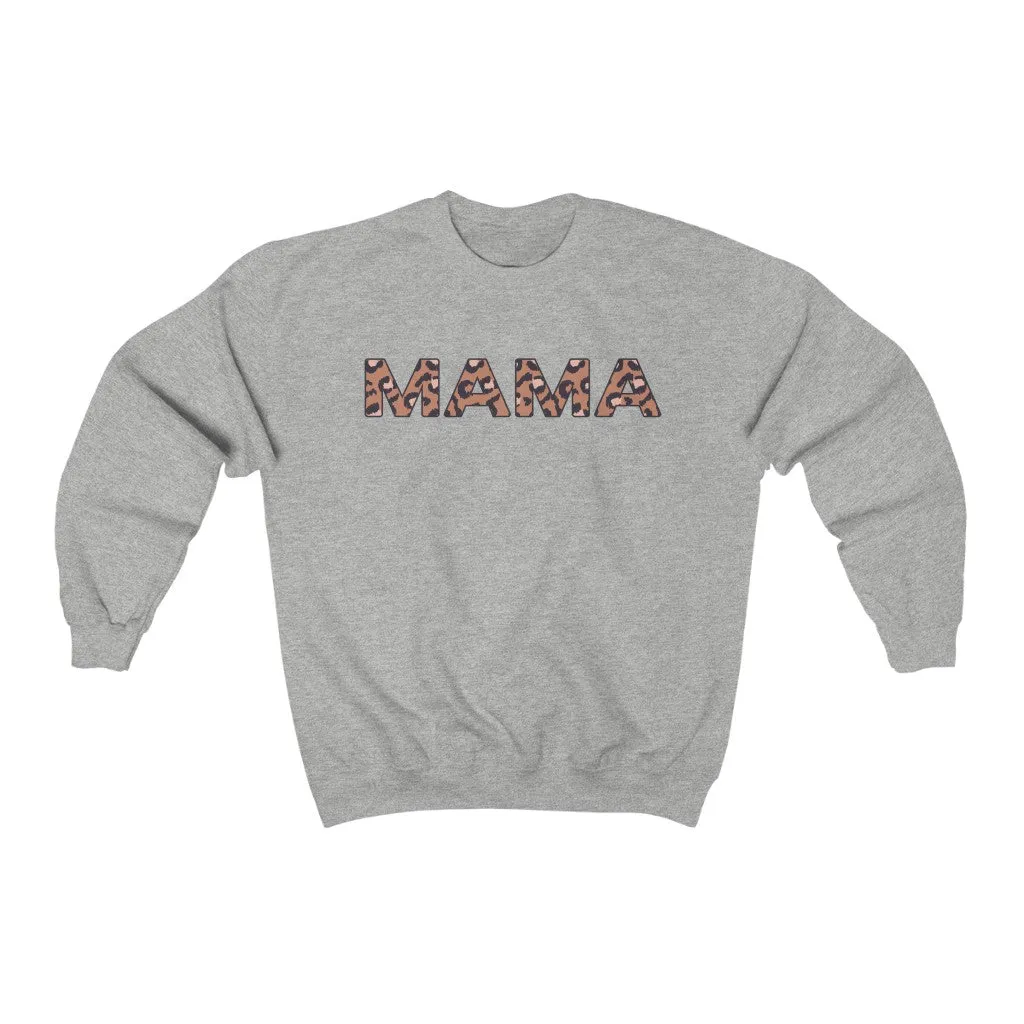 Mama Leopard Print Unisex Sweatshirt sold by Always Stylish Mama product image thumbnail 3