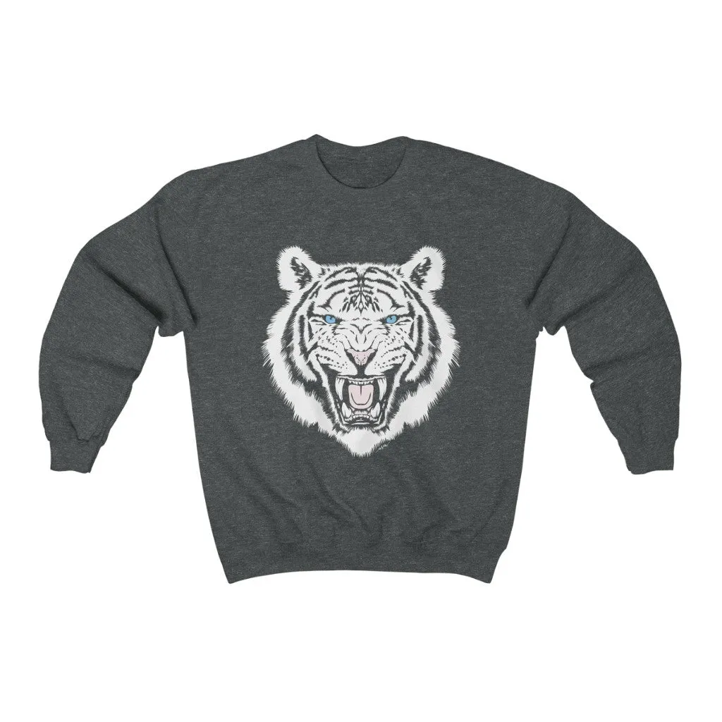 White Tiger Trendy Unisex Sweatshirt sold by Always Stylish Mama