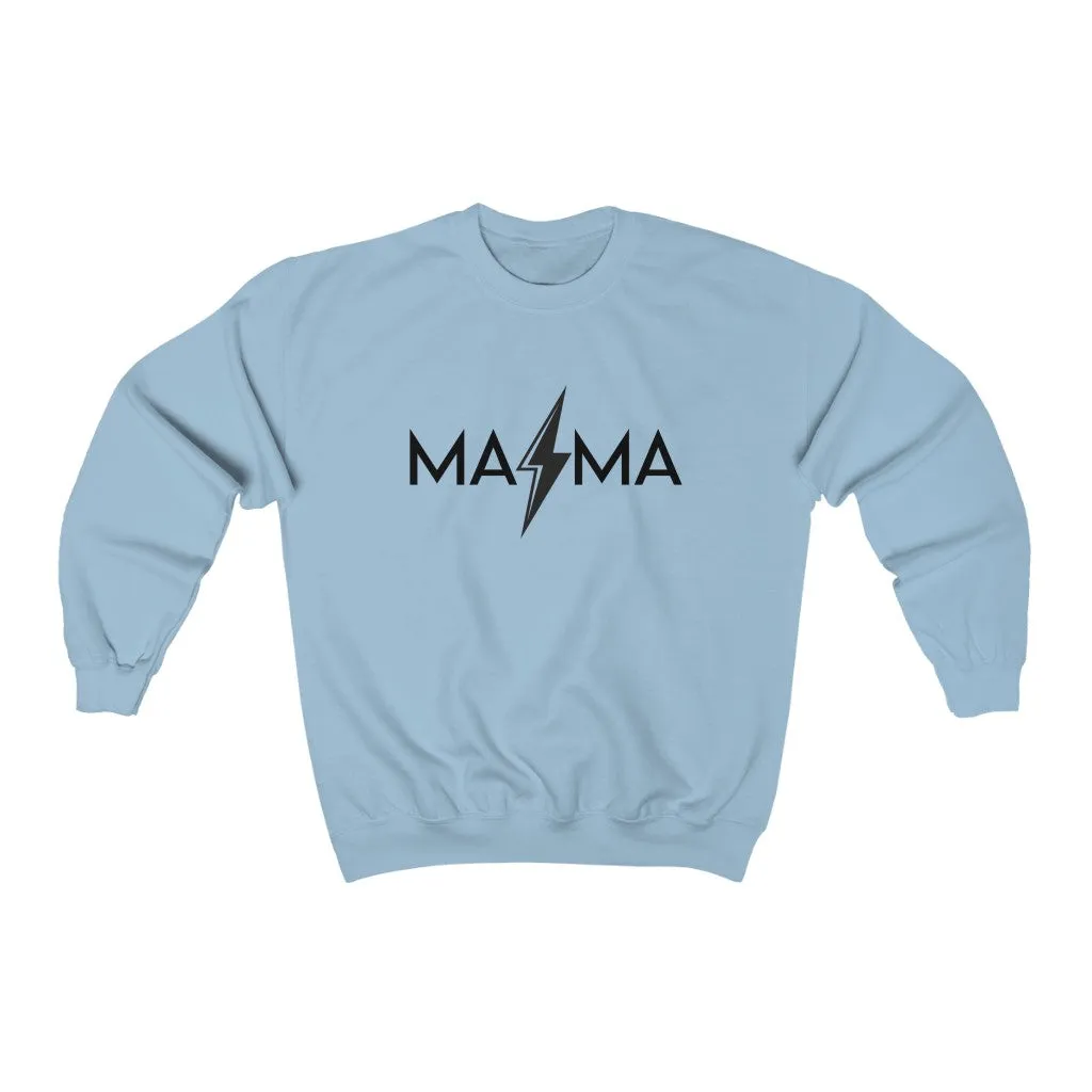 Mama Lightning Bolt Unisex Crewneck Sweatshirt sold by Always Stylish Mama product image thumbnail 4