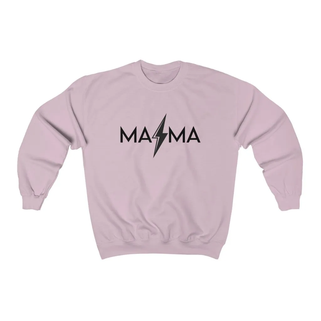 Mama Lightning Bolt Unisex Crewneck Sweatshirt sold by Always Stylish Mama product image thumbnail 5