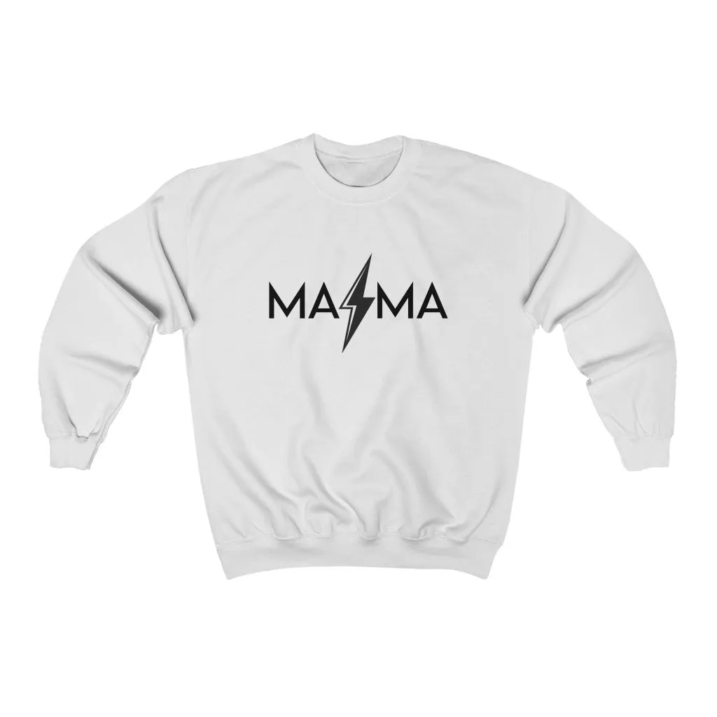 Mama Lightning Bolt Unisex Crewneck Sweatshirt sold by Always Stylish Mama product image thumbnail 2