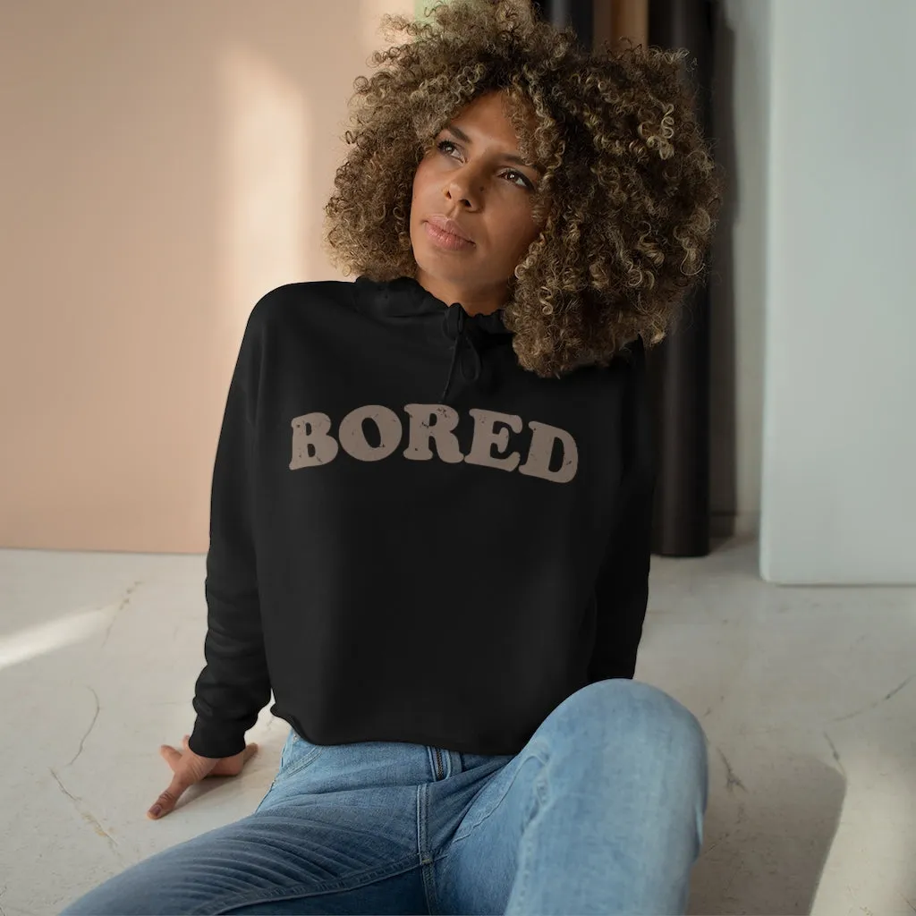Bored Distressed Cropped Hoodie sold by Always Stylish Mama product image thumbnail 2