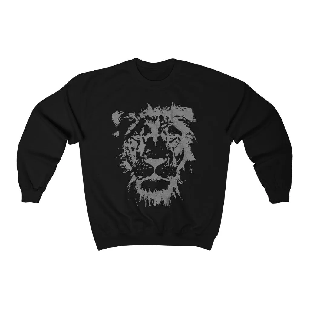 Lion Face Grunge Unisex Sweatshirt sold by Always Stylish Mama product image thumbnail 3