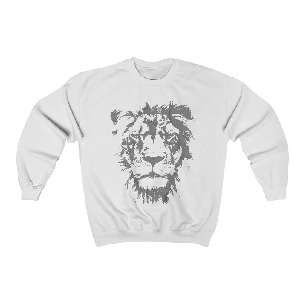 Lion Face Grunge Unisex Sweatshirt sold by Always Stylish Mama product image thumbnail 2