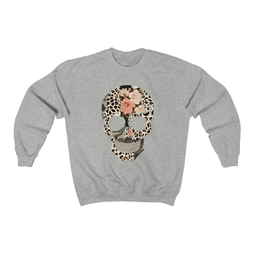 Multi Print Skull Unisex Sweatshirt sold by Always Stylish Mama product image thumbnail 4