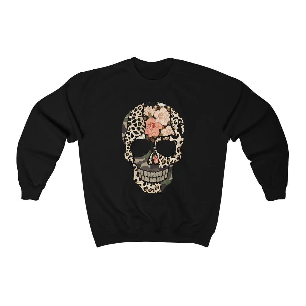 Multi Print Skull Unisex Sweatshirt sold by Always Stylish Mama product image thumbnail 2