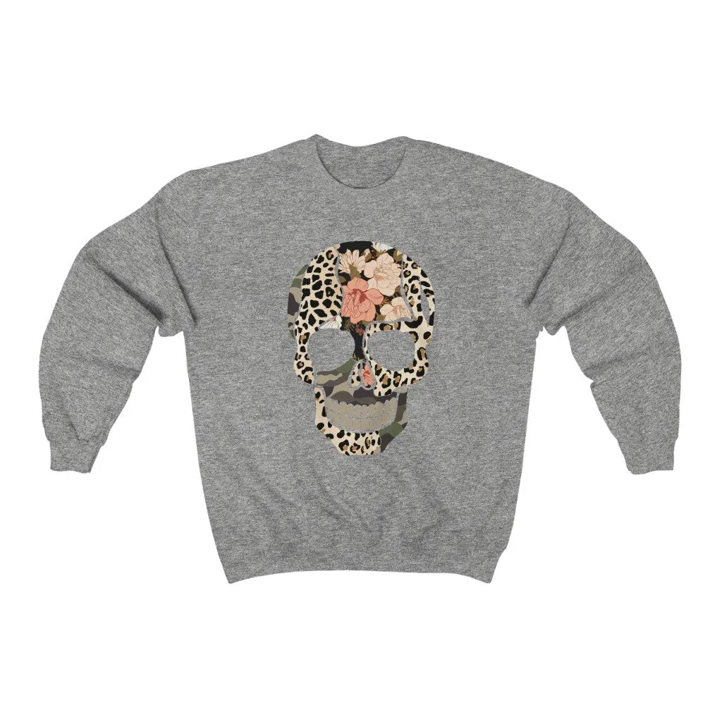 Multi Print Skull Unisex Sweatshirt sold by Always Stylish Mama product image thumbnail 3