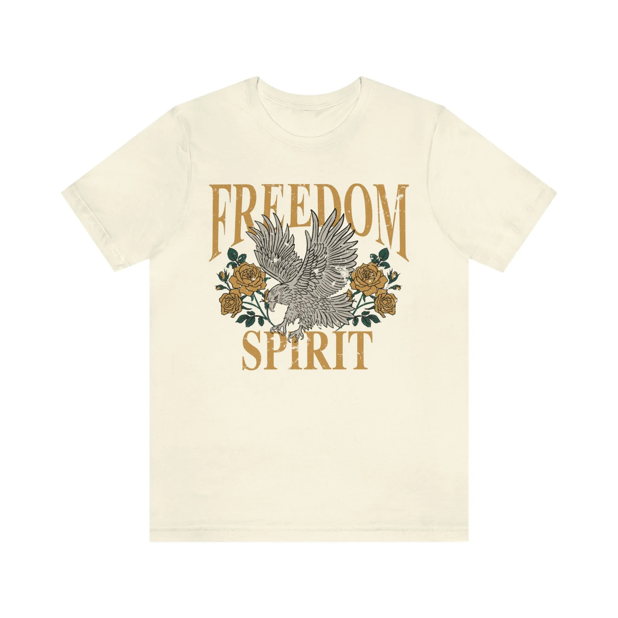 Freedom Spirit Eagle Grunge Unisex Tee sold by Always Stylish Mama