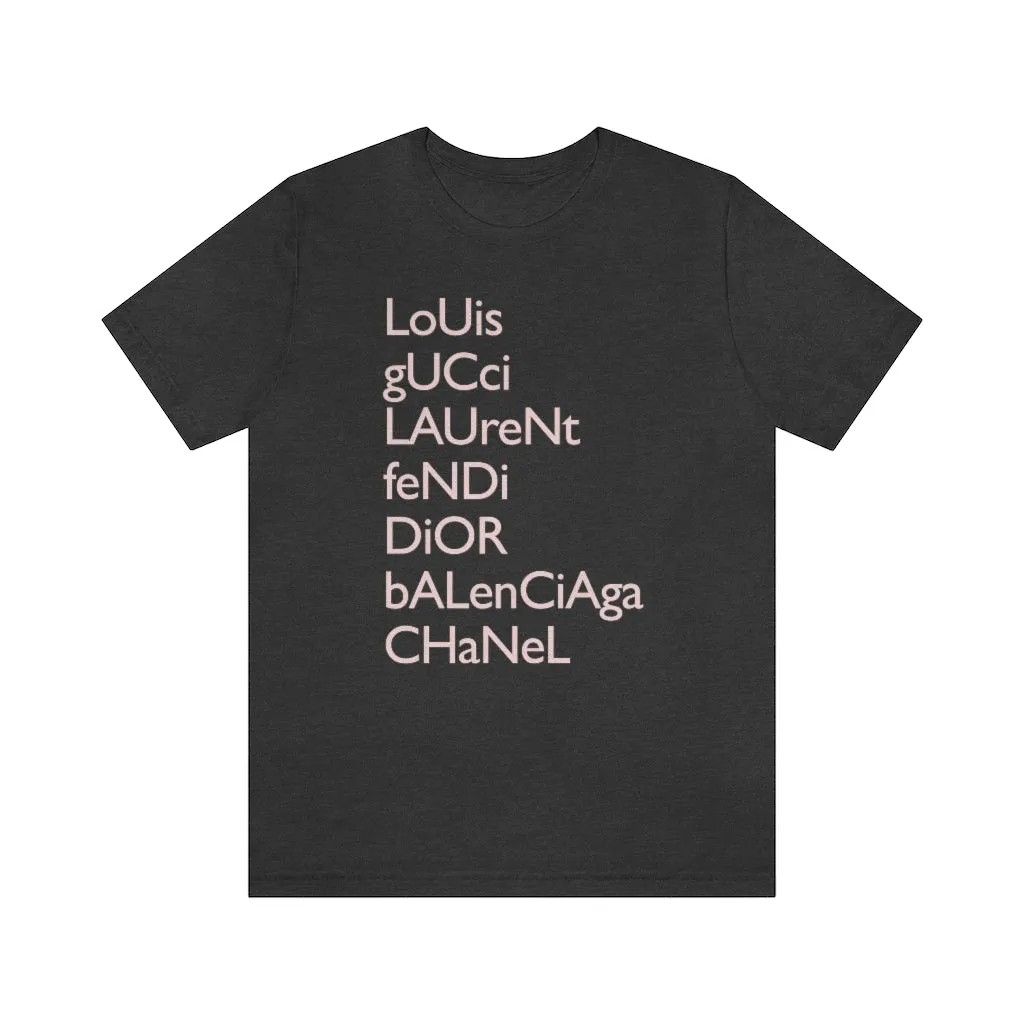 Designer Love Unisex Tee sold by Always Stylish Mama