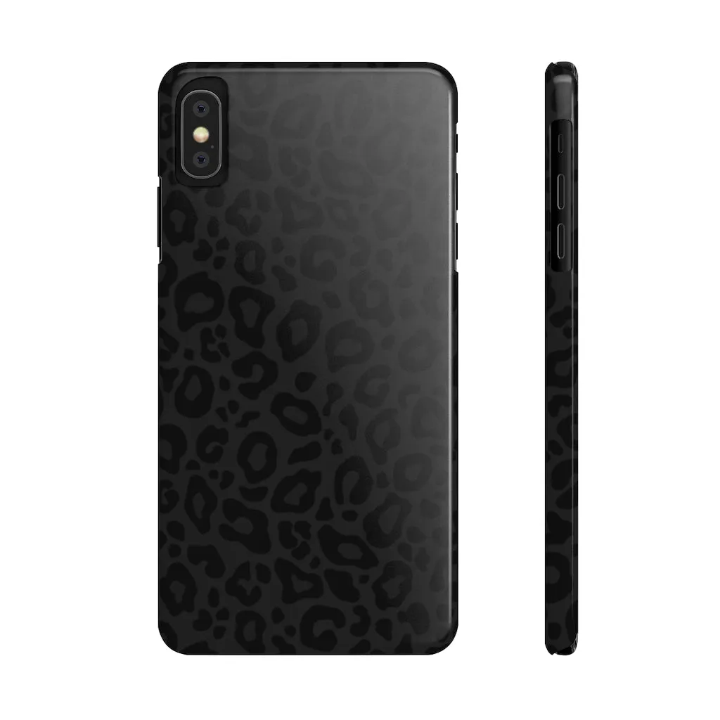 Black Leopard Print Snap Phone Case sold by Always Stylish Mama product image thumbnail 3
