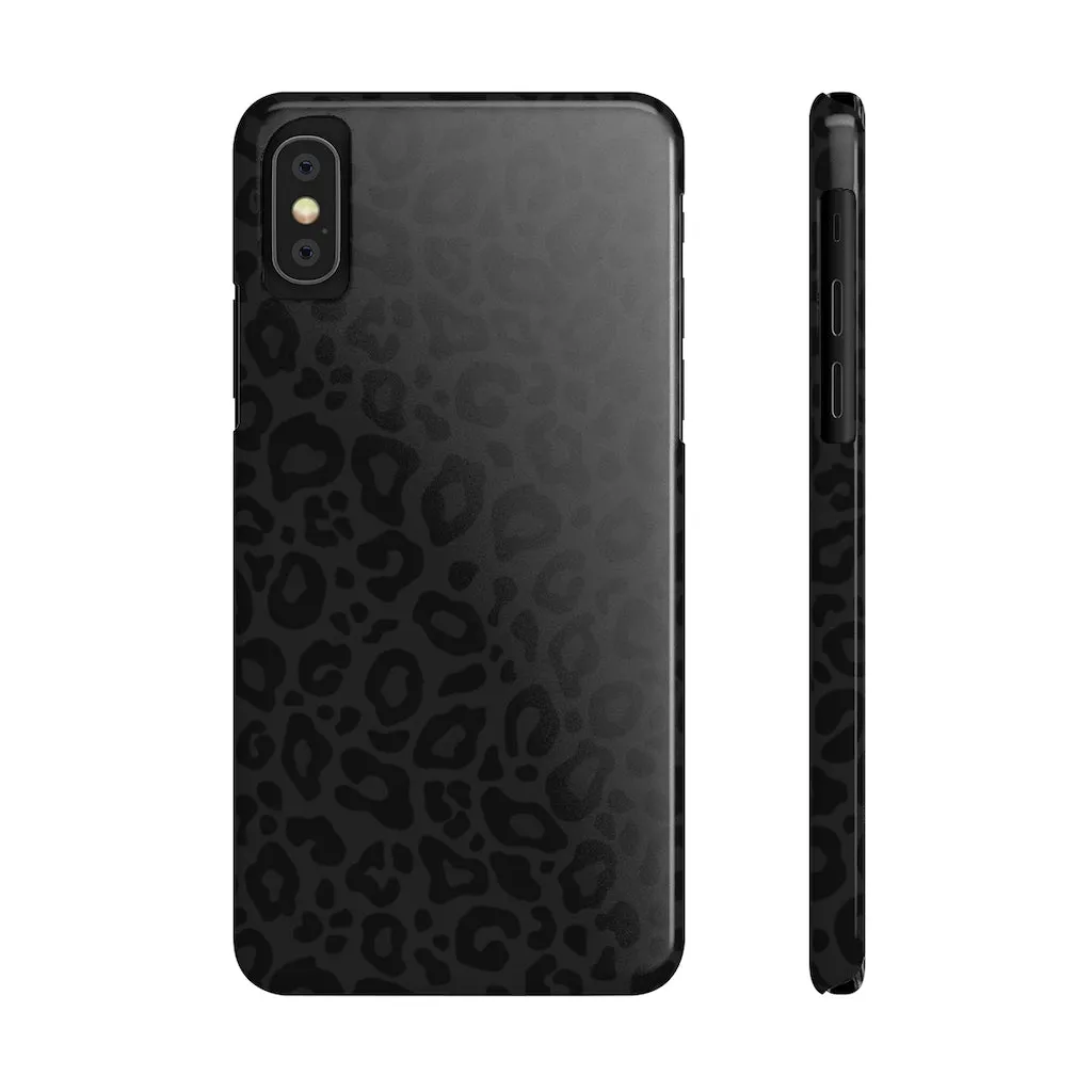 Black Leopard Print Snap Phone Case sold by Always Stylish Mama