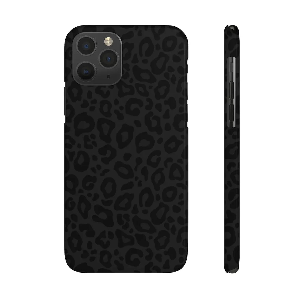 Black Leopard Print Snap Phone Case sold by Always Stylish Mama product image thumbnail 5