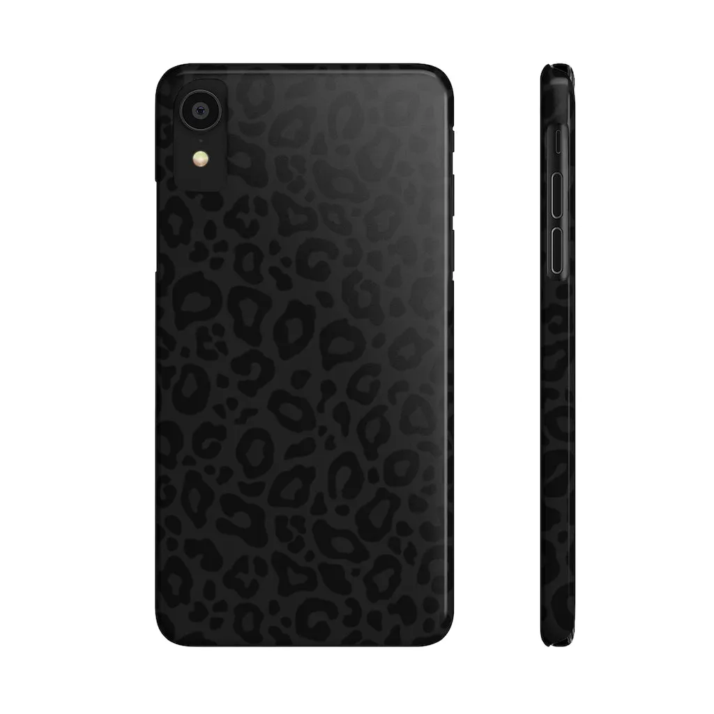Black Leopard Print Snap Phone Case sold by Always Stylish Mama product image thumbnail 2