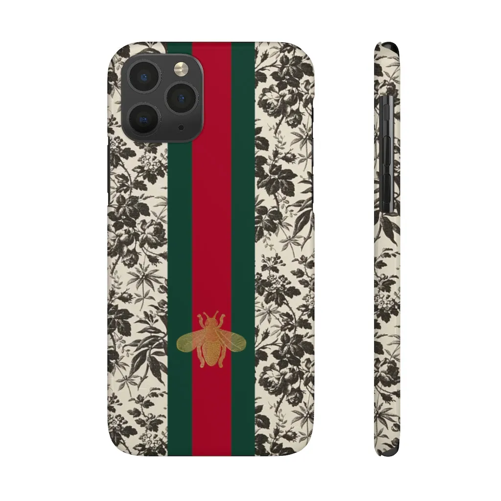 Bee Stripe Floral Wallpaper Snap Case sold by Always Stylish Mama product image thumbnail 5