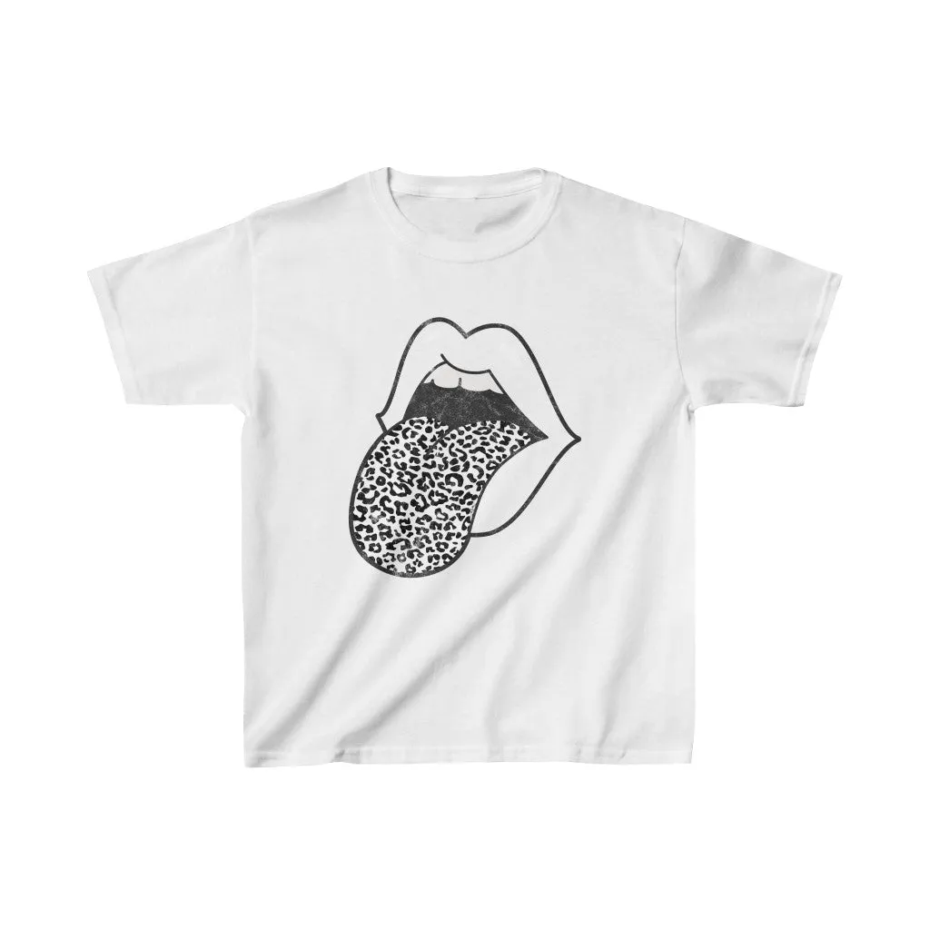Youth - Leopard Tongue Out Tee sold by Always Stylish Mama