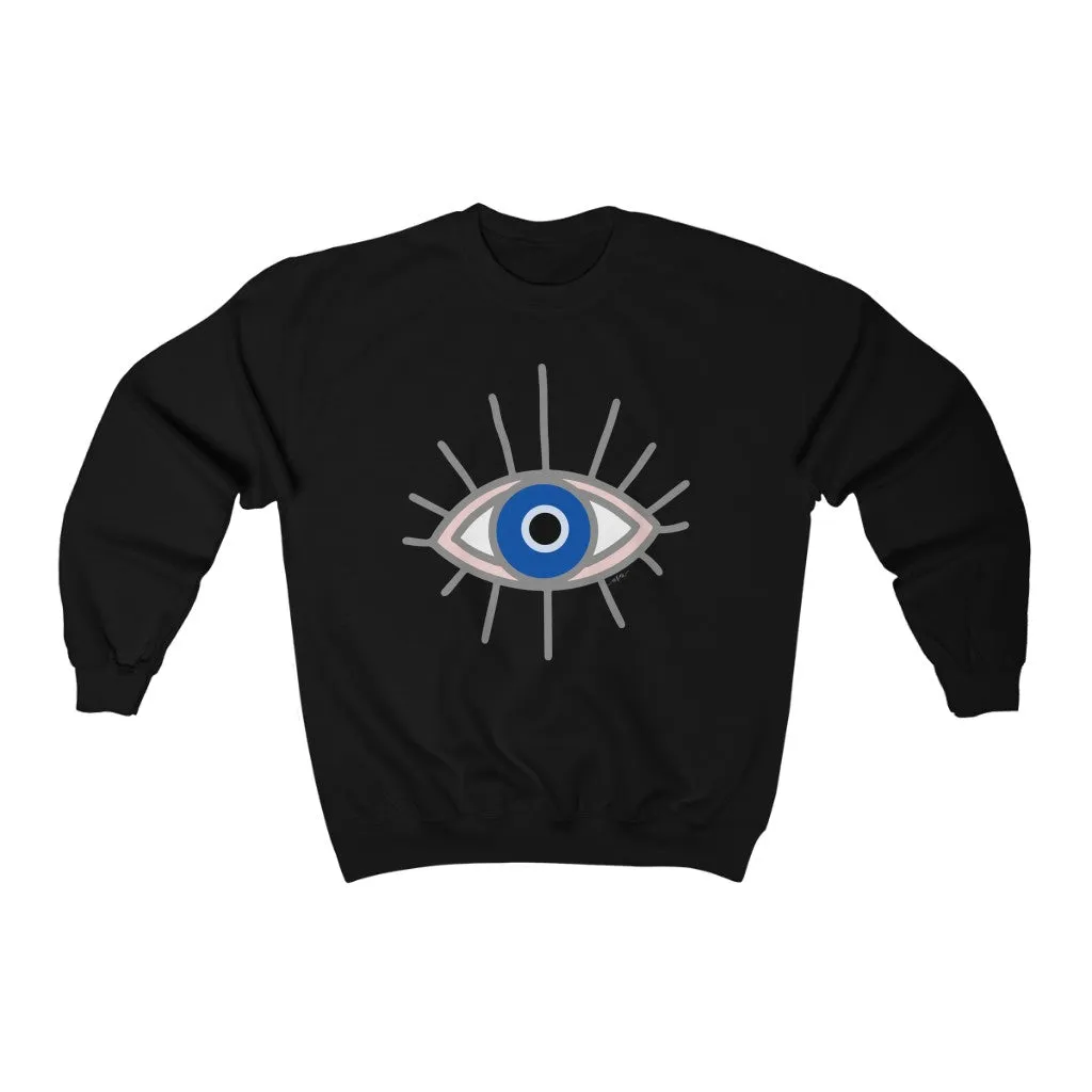 Evil Eye Unisex Crewneck Sweatshirt sold by Always Stylish Mama