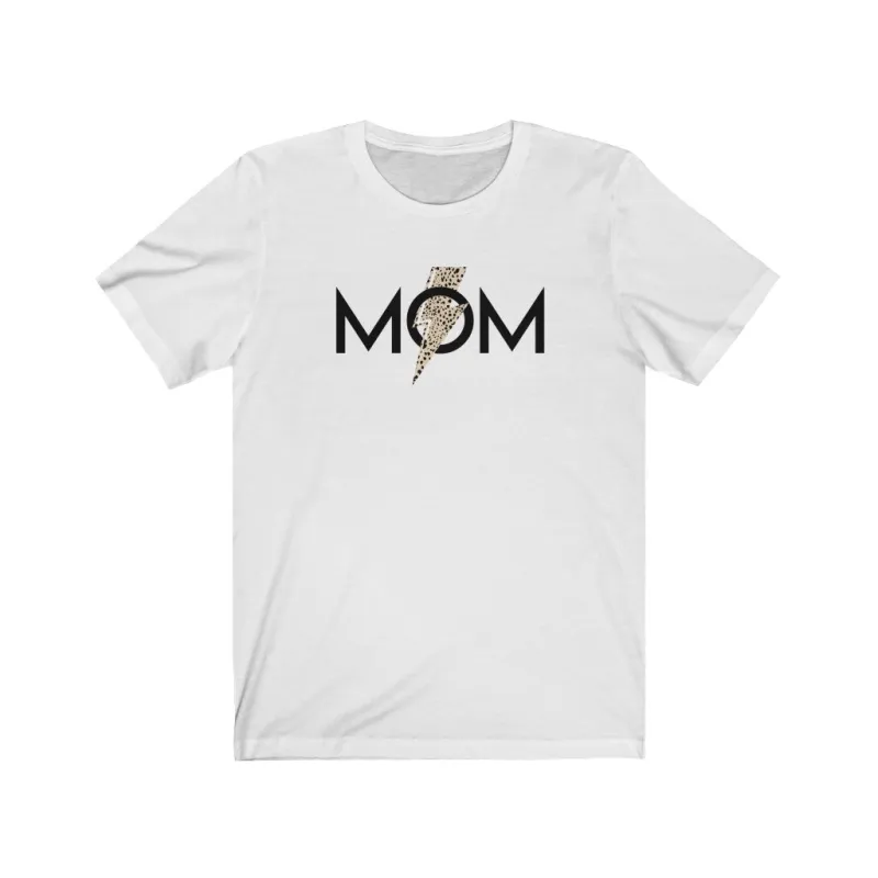 Mom Cheetah Lightning Bolt Unisex Tee sold by Always Stylish Mama
