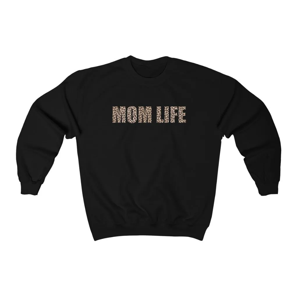 Mom Life Leopard Unisex Crewneck Sweatshirt sold by Always Stylish Mama