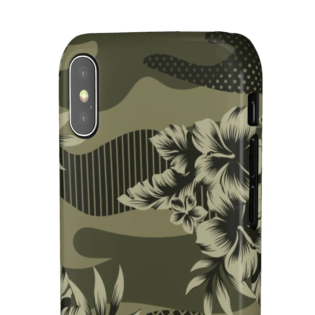Camo Floral Print Snap Phone Case sold by Always Stylish Mama product image thumbnail 4