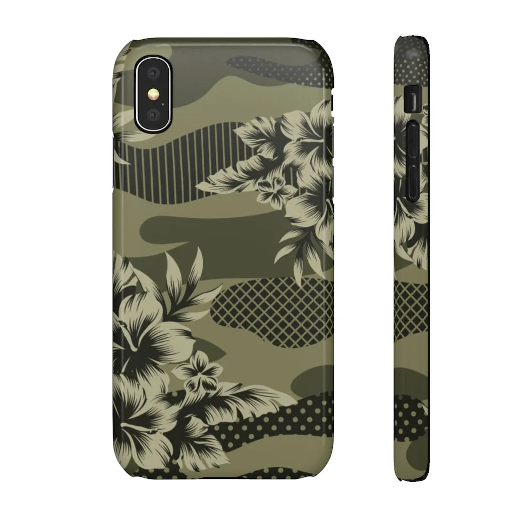 Camo Floral Print Snap Phone Case sold by Always Stylish Mama product image thumbnail 3