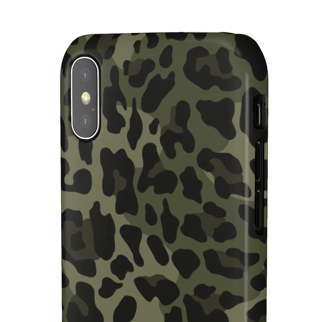 Camo Leopard Print Snap Phone Case sold by Always Stylish Mama product image thumbnail 4