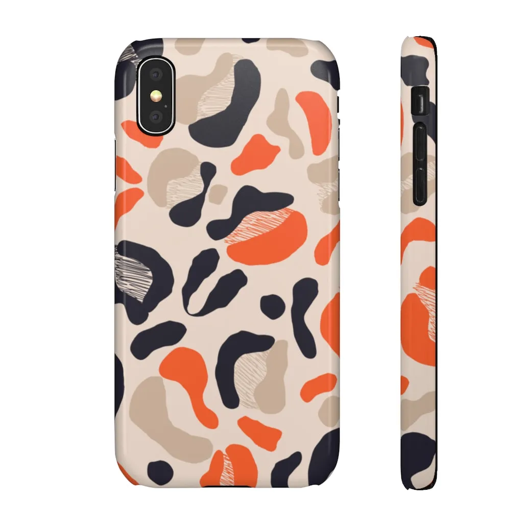 Orange Cheetah Snap Phone Case sold by Always Stylish Mama product image thumbnail 3
